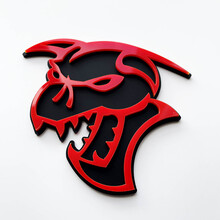 Insignia Hellcat Demon 3D Emblema de insignias de guardabarros negro vs amarillo
 4