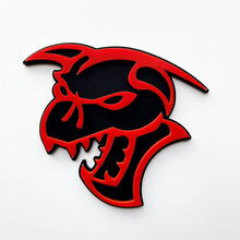 Insignia Hellcat Demon 3D Emblema de insignias de guardabarros negro vs amarillo
 5