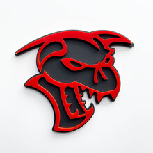 Hellcat Demon Insignia 3D Insignias de guardabarros Emblema Gris vs Rojo
 4