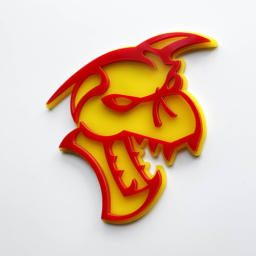 Hellcat Demon Insignia 3D Insignias de guardabarros Emblema Amarillo vs Rojo
