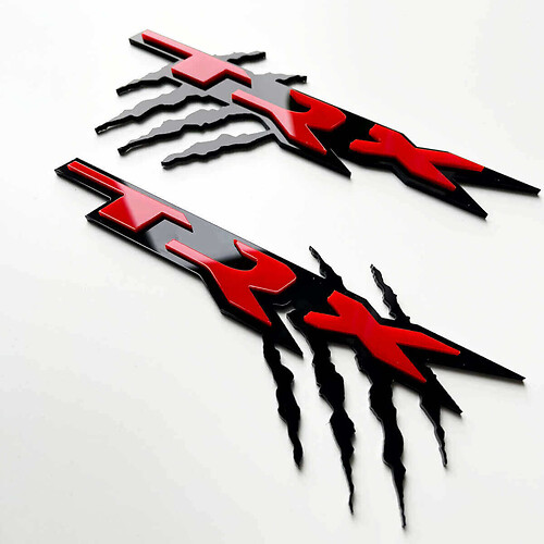 Insignia TRX Claw Marks 3D - Emblema de insignias de guardabarros personalizadas para camionetas Dodge RAM 1500 TRX
 1