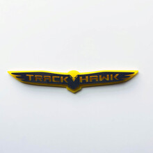 Insignia Trackhawk 3D - Emblema de guardabarros personalizado para Jeep Trackhawk Amarillo vs Gris
 4