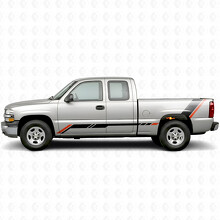 Vinilos de franjas elevadas para puerta y cabecera para Chevrolet Silverado 1500 GMT800 1999-2007_2
