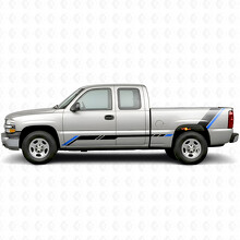 Vinilos de franjas elevadas para puerta y cabecera para Chevrolet Silverado 1500 GMT800 1999-2007_3