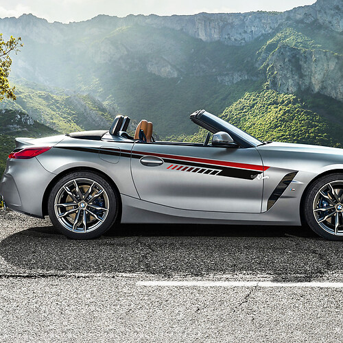 Calcomanía de vinilo con rayas estroboscópicas para puerta con detalles laterales compatible con BMW Z4
