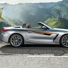 Calcomanía de vinilo con rayas estroboscópicas para puerta con detalles laterales compatible con BMW Z4
 2