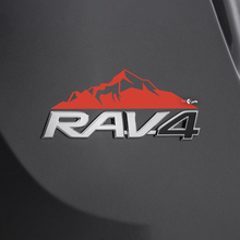 Etiqueta adhesiva de montañas sobre la insignia 2 trasera del Toyota Rav4
 3