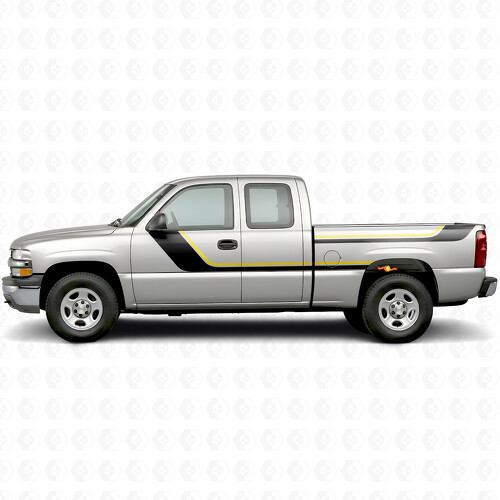 Cintas superiores de vinilo en forma de barra para puertas y laterales de caja para Chevrolet Silverado 1500 GMT800 1999-2007