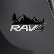 Calcomanía de árboles de montaña sobre la insignia trasera 2 para Toyota Rav4 3