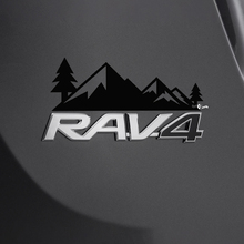 Etiqueta engomada de la calcomanía de los árboles de las montañas sobre la insignia trasera 2 del Toyota Rav4
 3