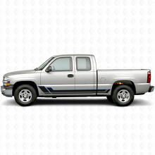 Tiras de vinilo angulares para contorno de puertas y paneles laterales para Chevrolet Silverado 1500 GMT800 1999-2007_3