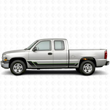 Tiras de vinilo angulares para contorno de puertas y paneles laterales para Chevrolet Silverado 1500 GMT800 1999-2007_4