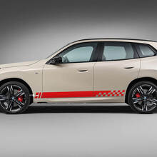 Kit de vinilos laterales con franjas a cuadros estilo M para BMW X3_6