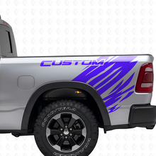 Kit de Vinilo Lateral Trasero Estilo Grunge Personalizado para Dodge Ram_2