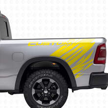 Kit de Vinilo Lateral Trasero Estilo Grunge Personalizado para Dodge Ram_6