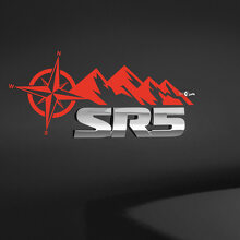 Calcomanía de vinilo con emblema trasero Mountain Compass para Toyota SR5_2