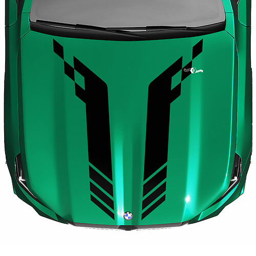 Calcomanía de parabrisas a cuadros con logotipo M para BMW Serie 5 G60 M5 G90

