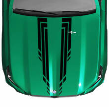 Calcomanía de capó a cuadros L Stripes Racing para BMW Serie 5 G60 M5 G90
 4