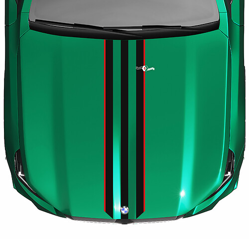 Calcomanía de capó Racing Stripes para BMW Serie 5 G60 M5 G90
