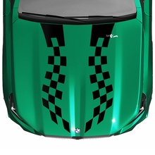 Calcomanía para capó con apariencia estroboscópica o bandera a cuadros de Stripes Racing para BMW Serie 5 G60 M5 G90
 2