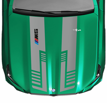 Calcomanía para capó con apariencia estroboscópica o bandera a cuadros de Stripes Racing para BMW Serie 5 G60 M5 G90
 5
