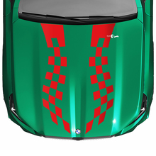 Calcomanía para capó con apariencia estroboscópica o bandera a cuadros de Stripes Racing para BMW Serie 5 G60 M5 G90
 6