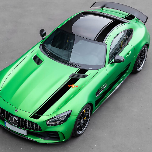 Calcomanías de vinilo de rayas de kit completo estilo racing para Mercedes-Benz AMG GT R Pro