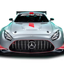 Calcomanía adhesiva de vinilo con franjas deportivas para el lateral, capó, techo y parabrisas para Mercedes-Benz AMG GT_2
