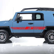 Pegatina adhesiva de vinilo con franjas geométricas y logotipo FJ para la puerta lateral del Toyota FJ Cruiser_3