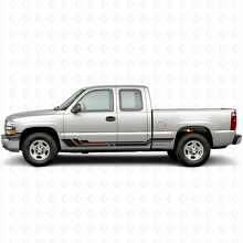 Vinilos paralelos de acento para puerta y panel de faldón lateral para Chevrolet Silverado 1500 GMT800 1999-2007_2