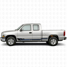 Vinilos paralelos de acento para puerta y panel de faldón lateral para Chevrolet Silverado 1500 GMT800 1999-2007_3