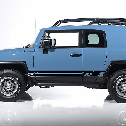 Toyota FJ Cruiser Puerta lateral Rayas Calcomanías Pegatinas Gráficos - Kit de vinilo personalizado 3
