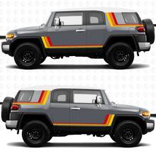 Gráficos de pegatinas laterales de rayas retro vintage - aptos para Toyota FJ Cruiser
 3