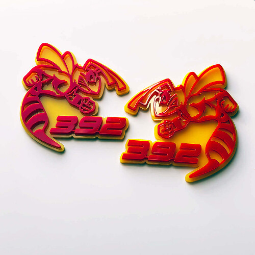 392 Emblema 3D de Avispón Abeja Placas de Guardabarros Emblema 2