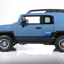 Gráficos de pegatinas laterales de rayas retro vintage - aptos para Toyota FJ Cruiser 2
 2