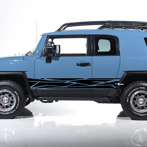 Toyota FJ Cruiser Side Door Stripes Calcomanías Pegatinas Gráficos - Kit de vinilo personalizado
