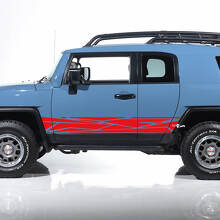 Toyota FJ Cruiser Side Door Stripes Calcomanías Pegatinas Gráficos - Kit de vinilo personalizado
 2