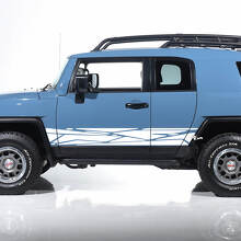Toyota FJ Cruiser Side Door Stripes Calcomanías Pegatinas Gráficos - Kit de vinilo personalizado
 3