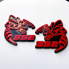 Hornet Bee 392 Insignia 3D Emblema de insignias de guardabarros gris vs rojo
 3