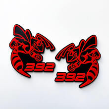Hornet Bee 392 Insignia 3D Emblema de insignias de guardabarros gris vs rojo
 4