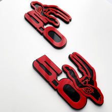COYOTE 5.0 Insignias de guardabarros Emblema Insignia 3D Negro vs Rojo
 3