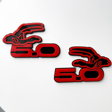 COYOTE 5.0 Insignias de guardabarros Emblema Insignia 3D Negro vs Rojo
 4