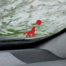 Calcomanía de esquina de huevo de Pascua para parabrisas de lobo y luna - Gráfico de vinilo personalizado
 2