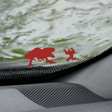 Calcomanía de esquina de huevo de Pascua para parabrisas T-Rex y Yeti Bigfoot - Gráfico de vinilo personalizado
 2