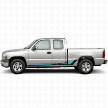 Tiras de Vinilo Retro Ondas de Montaña para Puertas y Paneles Laterales para Chevrolet Silverado 1500 GMT800 1999-2007_2