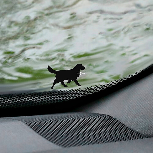 Calcomanía de esquina de huevo de Pascua para parabrisas de perro labrador retriever - Gráfico de vinilo personalizado
