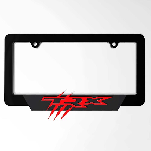 Marcos de cubiertas para matrícula de vehículo TRX, decoración de vehículos aptos para Dodge Ram TRX
