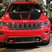 Vinilo adhesivo para capó con gráficos en negro para Jeep Grand Cherokee Trackhawk_2