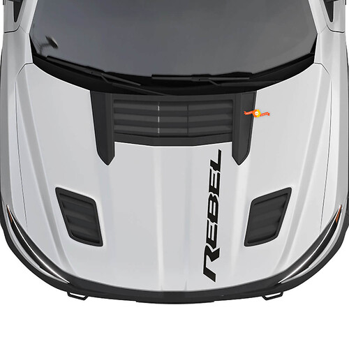 Dodge Ram 1500 Rebel Hood Logo Vinyl Decal Graphic Graphic
