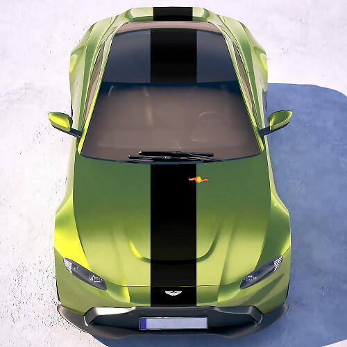 Calcomanías de vinilo para carrocería con franjas de competición para Aston Martin Vantage